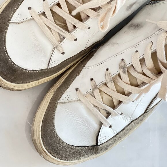 Golden Goose White Slide High-top Sneakers White/Yellow/Black - Picture 9 of 11